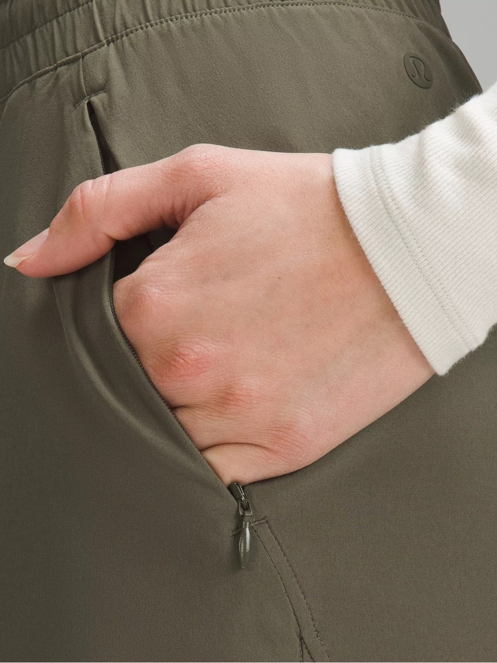 lululemon athletica Swift Mid-Rise Wide-Leg Pants in Army Green - Picture 6 of 6